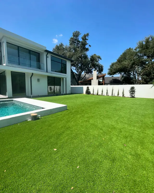 Artificial Turf Poolside Lawn Modern Home Tx V2